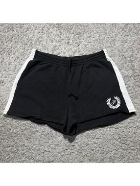 PINK Victorias Secret Y2K Sweat Shorts Womens XL Black White